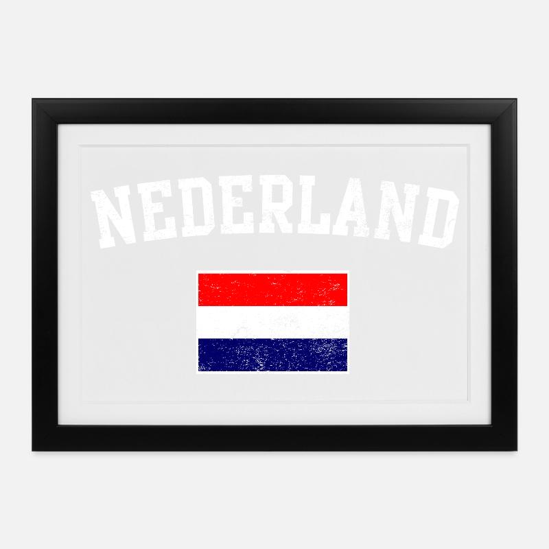 Nederland Arc Flag - Framed poster (37 × 27 cm) - black