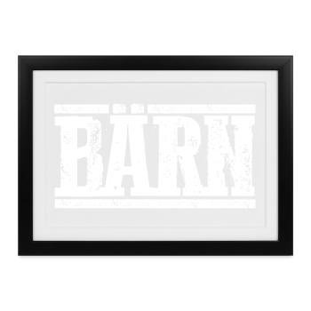 Bern - Bärn - Gerahmtes Poster (37 × 27 cm) - Schwarz - Vorne