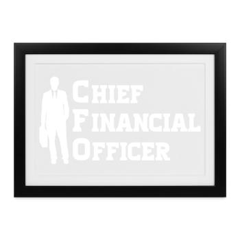 CFO - Chief Financial Officer - Gerahmtes Poster (37 × 27 cm) - Schwarz - Vorne