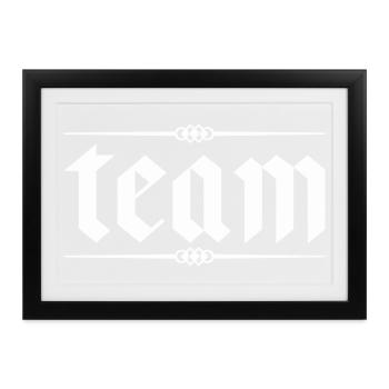 Team - Gerahmtes Poster (37 × 27 cm) - Schwarz - Vorne