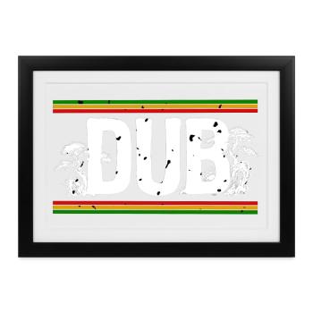 Dub Roots Reggae Wald - Gerahmtes Poster (37 × 27 cm) - Schwarz - Vorne
