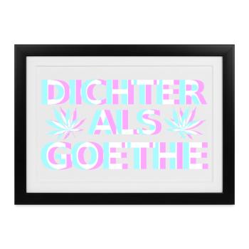 Cannabis Goethe - Gerahmtes Poster (37 × 27 cm) - Schwarz - Vorne