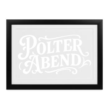 Polter Abend Bräutigam Party - Gerahmtes Poster (37 × 27 cm) - Schwarz - Vorne