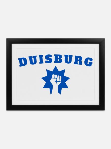 Duisburg - Gerahmtes Poster (37 × 27 cm) - Schwarz