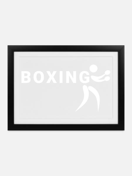 Boxing Sports - Gerahmtes Poster (37 × 27 cm) - Schwarz