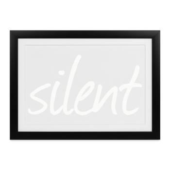 SILENT - Gerahmtes Poster (37 × 27 cm) - Schwarz - Vorne