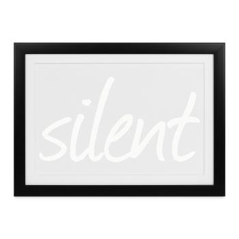 SILENT - Gerahmtes Poster (37 × 27 cm) - Schwarz - Vorne