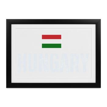 Ungarische Flagge, ungarischer Patriot - Gerahmtes Poster (37 × 27 cm) - Schwarz - Vorne