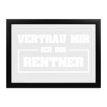 Beruf Rentner - Gerahmtes Poster (37 × 27 cm) - Schwarz - Vorne