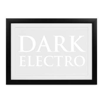 Dunkle Elektrotypografie - Gerahmtes Poster (37 × 27 cm) - Schwarz - Vorne