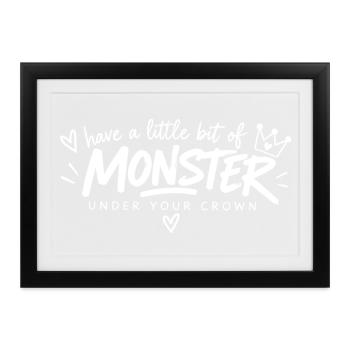 Monster unter deiner Krone - Gerahmtes Poster (37 × 27 cm) - Schwarz - Vorne