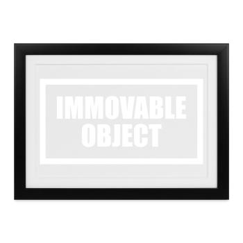 immovable object, faul, unbeweglich, Übergewicht - Gerahmtes Poster (37 × 27 cm) - Schwarz - Vorne