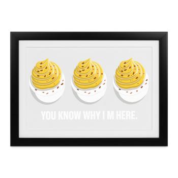 Gefüllte Eier - Gerahmtes Poster (37 × 27 cm) - Schwarz - Vorne