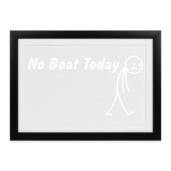 Heute kein Boot Kapitän Geschenk  - Gerahmtes Poster (37 × 27 cm) - Schwarz - Vorne