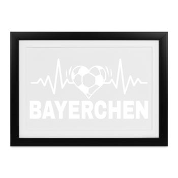 Bayerchen Fußballfans aus Bayern - Gerahmtes Poster (37 × 27 cm) - Schwarz - Vorne