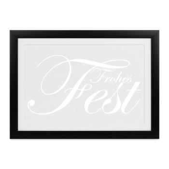 Frohes Fest - Gerahmtes Poster (37 × 27 cm) - Schwarz - Vorne