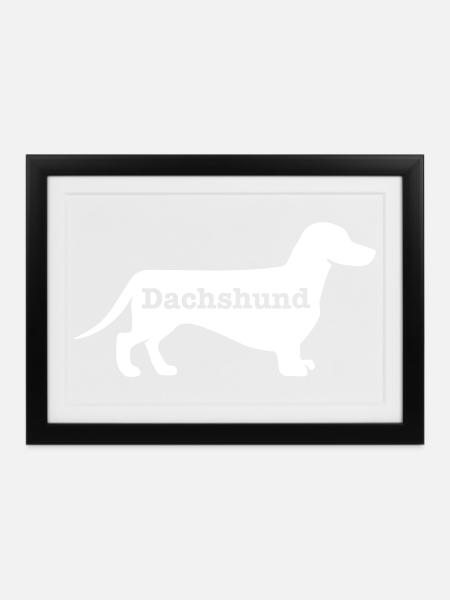 Dackel - Gerahmtes Poster (37 × 27 cm) - Schwarz