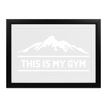 Trailrunning - Das ist mein Fitnessstudio - Gerahmtes Poster (37 × 27 cm) - Schwarz - Vorne