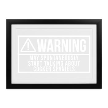 Cocker Spaniel Cocker Spaniel Cocker Spaniel - Gerahmtes Poster (37 × 27 cm) - Schwarz - Vorne