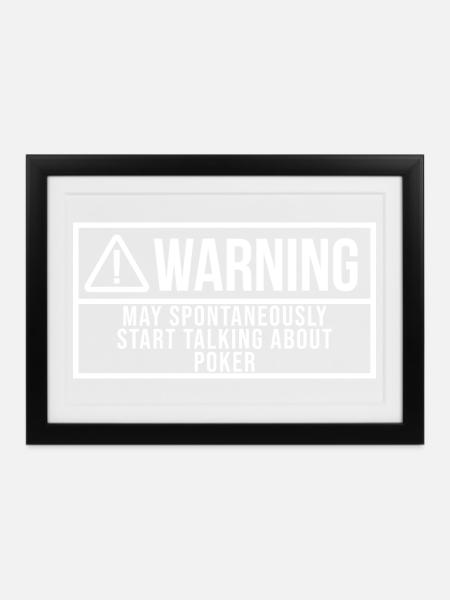 Poker Poker Poker - Gerahmtes Poster (37 × 27 cm) - Schwarz