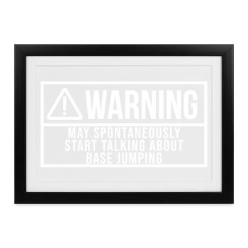 Basejumping Basejumping Basejumping Basejumping - Gerahmtes Poster (37 × 27 cm) - Schwarz - Vorne