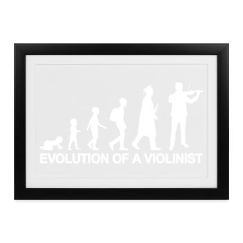 Entwicklung eines Violinist - Gerahmtes Poster (37 × 27 cm) - Schwarz - Vorne