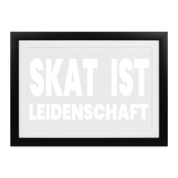 Skat - Gerahmtes Poster (37 × 27 cm) - Schwarz - Vorne