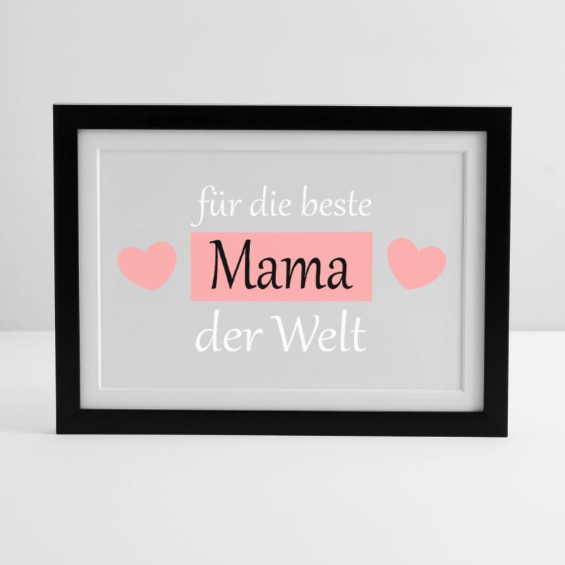 Muttertags Geschenk Mutter Muttertag Geschenkidee Gerahmtes Poster (37 × 27 cm)