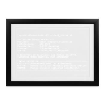 Lustiges IT-Systemadministrator-Terminaldesign - Gerahmtes Poster (37 × 27 cm) - Schwarz - Vorne
