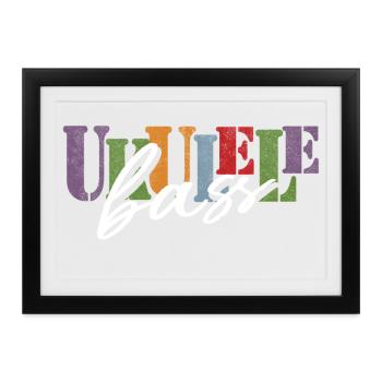 Ukulele Bass - Gerahmtes Poster (37 × 27 cm) - Schwarz - Vorne