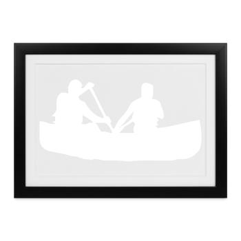 Paddeln - Gerahmtes Poster (37 × 27 cm) - Schwarz - Vorne