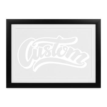 custom shirt bobber biker tuner tuning shirt - Gerahmtes Poster (37 × 27 cm) - Schwarz - Vorne