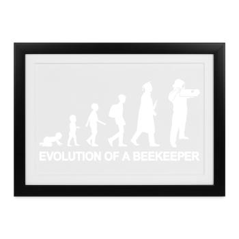 Kind zum Imker - Gerahmtes Poster (37 × 27 cm) - Schwarz - Vorne