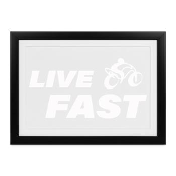 FAST - Gerahmtes Poster (37 × 27 cm) - Schwarz - Vorne
