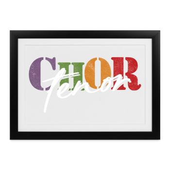 Chor Tenor - Gerahmtes Poster (37 × 27 cm) - Schwarz - Vorne