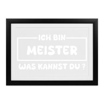 Meister als Beruf - Gerahmtes Poster (37 × 27 cm) - Schwarz - Vorne