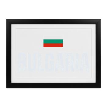 Bulgarische Flagge, bulgarischer Patriot - Gerahmtes Poster (37 × 27 cm) - Schwarz - Vorne