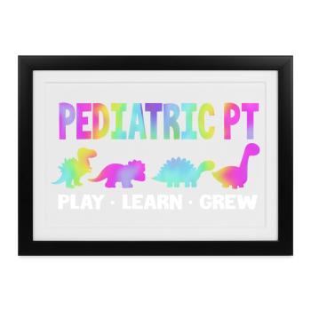 Physio Physiotherapie Physiotherapeut - Gerahmtes Poster (37 × 27 cm) - Schwarz - Vorne