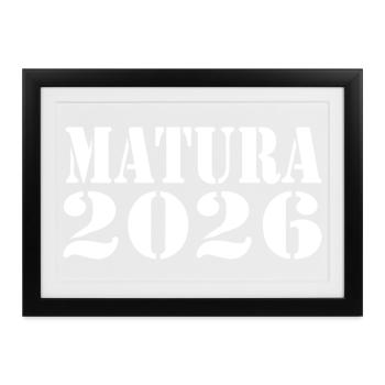 Matura 26 - Gerahmtes Poster (37 × 27 cm) - Schwarz - Vorne