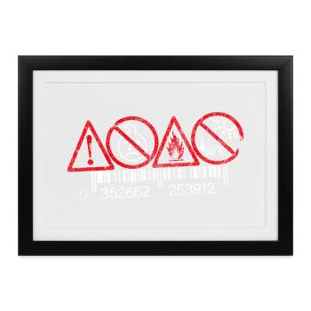 FLAMMABLE - Gerahmtes Poster (37 × 27 cm) - Schwarz - Vorne