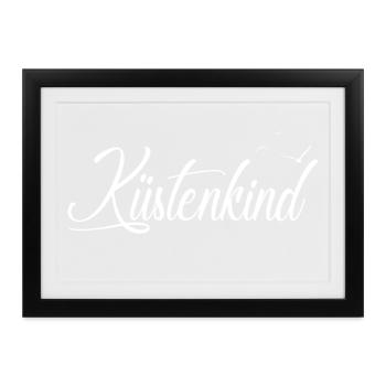 Küstenkind - Gerahmtes Poster (37 × 27 cm) - Schwarz - Vorne