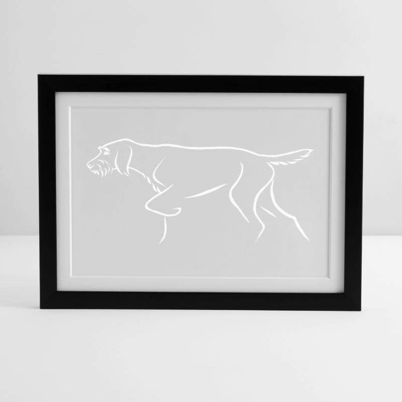 Wire-haired pointer Framed poster (37 × 27 cm)