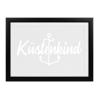 Küstenkind - Gerahmtes Poster (37 × 27 cm) - Schwarz - Vorne