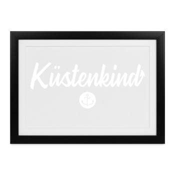 Küstenkind - Gerahmtes Poster (37 × 27 cm) - Schwarz - Vorne