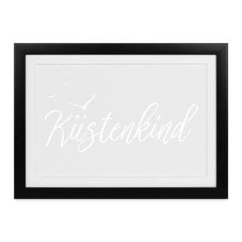 Küstenkind - Gerahmtes Poster (37 × 27 cm) - Schwarz - Vorne