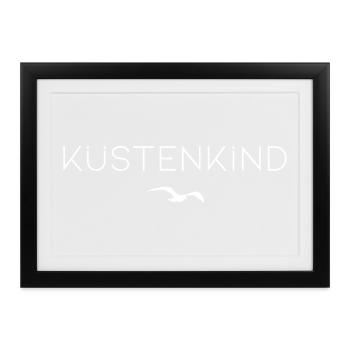 Küstenkind - Gerahmtes Poster (37 × 27 cm) - Schwarz - Vorne