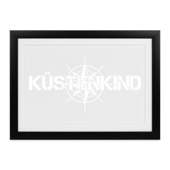 Küstenkind - Gerahmtes Poster (37 × 27 cm) - Schwarz - Vorne