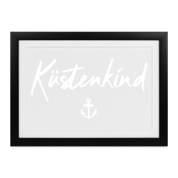 Küstenkind - Gerahmtes Poster (37 × 27 cm) - Schwarz - Vorne