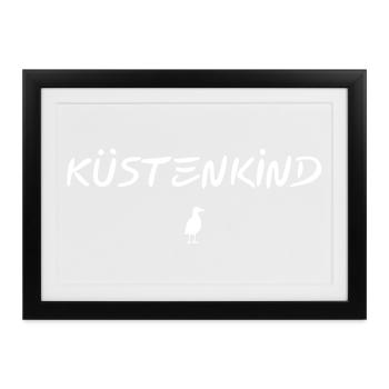Küstenkind - Gerahmtes Poster (37 × 27 cm) - Schwarz - Vorne