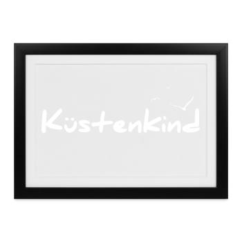 Küstenkind - Gerahmtes Poster (37 × 27 cm) - Schwarz - Vorne